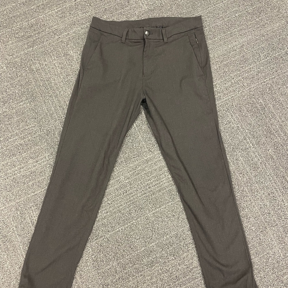 Lululemon Commission Slim Fit Pants Wool Poly Blend Gray 34 31